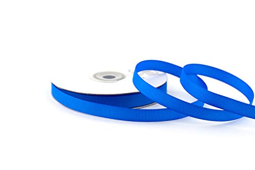 Creativery 25m Ripsband 10mm Schleifenband Deko Band Hochzeit Geschenkband Mattes Satinband Farbe blau 352 königsblau Royalblau von Creativery