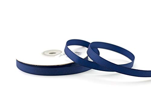 Creativery 25m Ripsband 10mm Schleifenband Deko Band Hochzeit Geschenkband Mattes Satinband Farbe dunkelblau Navy 370 von Creativery