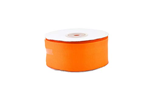 Creativery 25m Ripsband 38mm Schleifenband Deko Band Hochzeit Geschenkband Mattes Satinband Farbe orange 668 von Creativery