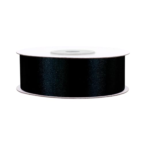 Satinband 25mm x 25m Rolle - FARBAUSWAHL in 3/6/12/18/25/38/50/75/100mm - farbecht & waschbar - Schleifenband für Hochzeit - Geschenkband zum Verpacken Dekorieren Basteln - Schwarz 030 Satinband 25mm x 25m Rolle - FARBAUSWAHL in 3/6/12/18/25/38/50/75/100mm - farbecht & waschbar - Schleifenband für Hochzeit - Geschenkband zum Verpacken Dekorieren Basteln - Schwarz 030 von Creativery