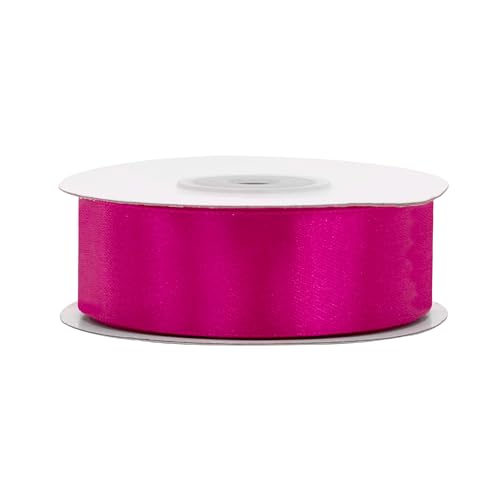 Satinband 25mm x 25m Rolle - FARBAUSWAHL in 3/6/12/18/25/38/50/75/100mm - farbecht & waschbar - Schleifenband für Hochzeit - Geschenkband zum Verpacken Dekorieren Basteln - Fuchsia 183D Satinband 25mm x 25m Rolle - FARBAUSWAHL in 3/6/12/18/25/38/50/75/100mm - farbecht & waschbar - Schleifenband für Hochzeit - Geschenkband zum Verpacken Dekorieren Basteln - Fuchsia 183D von Creativery