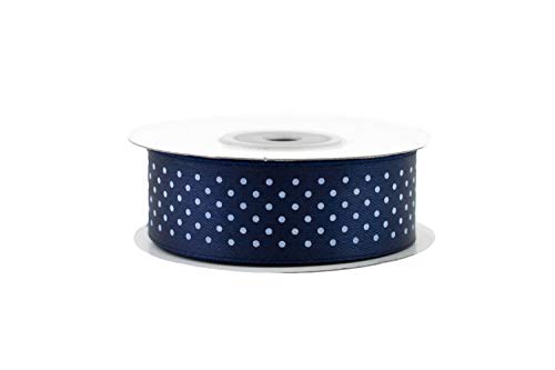 Creativery 25m Rolle Satinband 25mm Punkten Schleifenband Deko Band Hochzeit Geschenk Punkte Farbe dunkelblau Navy Creativery 25m Rolle Satinband 25mm Punkten Schleifenband Deko Band Hochzeit Geschenk Punkte Farbe dunkelblau Navy von Creativery
