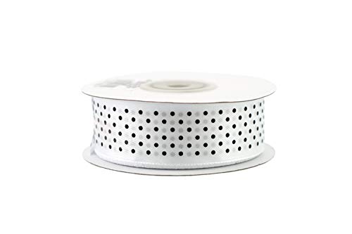 Creativery 25m Rolle Satinband 25mm Punkten Schleifenband Deko Band Hochzeit Geschenk Punkte Farbe weiß Creativery 25m Rolle Satinband 25mm Punkten Schleifenband Deko Band Hochzeit Geschenk Punkte Farbe weiß von Creativery