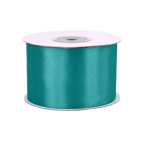 Satinband 50mm x 25m Rolle - FARBAUSWAHL in 3/6/12/18/25/38/50/75/100mm - farbecht & waschbar - Schleifenband für Hochzeit - Geschenkband zum Verpacken Dekorieren Basteln - Petrol 347 von Creativery