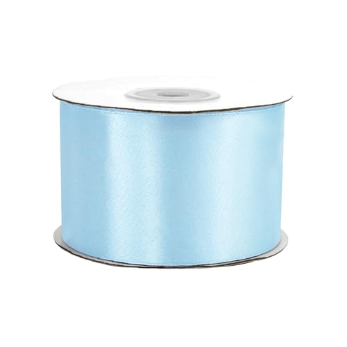 Satinband 50mm x 25m Rolle - FARBAUSWAHL in 3/6/12/18/25/38/50/75/100mm - farbecht & waschbar - Schleifenband für Hochzeit - Geschenkband zum Verpacken Dekorieren Basteln - Hellblau 311 von Creativery
