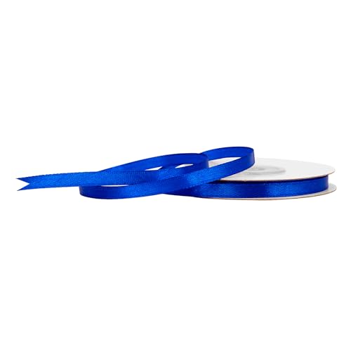 25m Rolle Satinband 6mm // Schleifenband Deko Band Dekoband Geschenkband Dekoration Hochzeit Taufe (blau 352 / königsblau/royalblau) von Creativery
