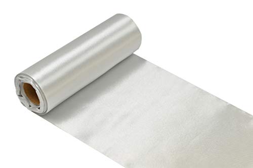 Creativery 9m Rolle Satinband 15cm hell Silber 012H // Tischläufer Tischband Satin Deko Band Stoff Creativery 9m Rolle Satinband 15cm hell Silber 012H // Tischläufer Tischband Satin Deko Band Stoff von Creativery