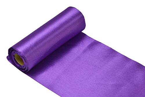 Creativery 9m Rolle Satinband 15cm lila/Purpur 465 // Tischläufer Tischband Satin Deko Band Stoff von Creativery