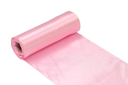 Creativery 9m Rolle Satinband 15cm rosa 148 // Tischläufer Tischband Satin Deko Band Stoff von Creativery