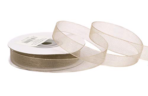 Creativery Organzaband 12mm x 25m (Taupe 823) von Creativery