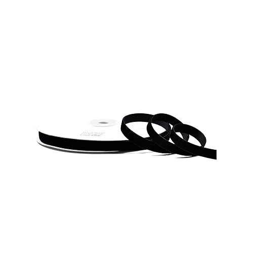 Creativery Samtband 10mm x 10m Rolle - Farbauswahl in 3/6/10/16/22/25/50mm - farbecht & waschbar - Schleifenband zum Nähen - Geschenkband zum Verpacken Dekorieren Basteln - Schwarz 030 Creativery Samtband 10mm x 10m Rolle - Farbauswahl in 3/6/10/16/22/25/50mm - farbecht & waschbar - Schleifenband zum Nähen - Geschenkband zum Verpacken Dekorieren Basteln - Schwarz 030 von Creativery