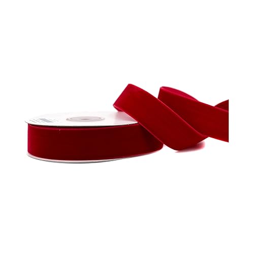 Creativery Samtband 25mm x 5m Rolle - Farbauswahl in 3/6/10/16/22/25/50mm - farbecht & waschbar - Schleifenband zum Nähen - Geschenkband zum Verpacken Dekorieren Basteln - Rot 250 Creativery Samtband 25mm x 5m Rolle - Farbauswahl in 3/6/10/16/22/25/50mm - farbecht & waschbar - Schleifenband zum Nähen - Geschenkband zum Verpacken Dekorieren Basteln - Rot 250 von Creativery