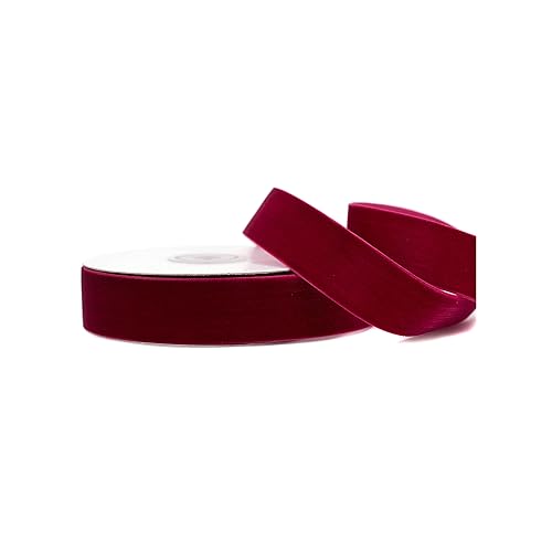 Creativery Samtband 25mm x 5m Rolle - Farbauswahl in 3/6/10/16/22/25/50mm - farbecht & waschbar - Schleifenband zum Nähen - Geschenkband zum Verpacken Dekorieren Basteln - Weinrot/Bordeaux 275 Creativery Samtband 25mm x 5m Rolle - Farbauswahl in 3/6/10/16/22/25/50mm - farbecht & waschbar - Schleifenband zum Nähen - Geschenkband zum Verpacken Dekorieren Basteln - Weinrot/Bordeaux 275 von Creativery