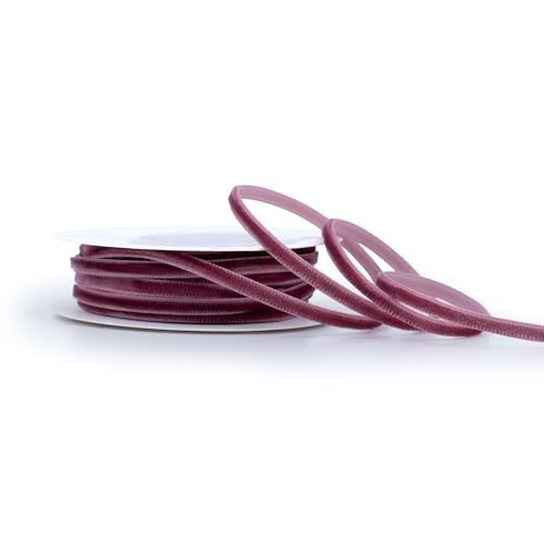 Samtband 3mm x 10m Rolle - FARBAUSWAHL in 3/6/10/16/22/25/50mm - farbecht & waschbar - Schleifenband zum Nähen - Geschenkband zum Verpacken Dekorieren Basteln - Beere Samtband 3mm x 10m Rolle - FARBAUSWAHL in 3/6/10/16/22/25/50mm - farbecht & waschbar - Schleifenband zum Nähen - Geschenkband zum Verpacken Dekorieren Basteln - Beere von Creativery