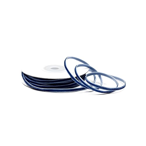 Creativery Samtband 3mm x 10m Rolle - Farbauswahl in 3/6/10/16/22/25/50mm - farbecht & waschbar - Schleifenband zum Nähen - Geschenkband zum Verpacken Dekorieren Basteln - Dunkelblau 370 Creativery Samtband 3mm x 10m Rolle - Farbauswahl in 3/6/10/16/22/25/50mm - farbecht & waschbar - Schleifenband zum Nähen - Geschenkband zum Verpacken Dekorieren Basteln - Dunkelblau 370 von Creativery
