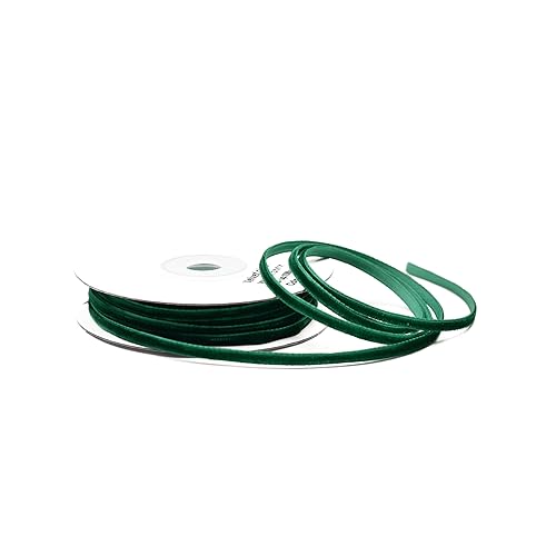 Creativery Samtband 3mm x 10m Rolle - Farbauswahl in 3/6/10/16/22/25/50mm - farbecht & waschbar - Schleifenband zum Nähen - Geschenkband zum Verpacken Dekorieren Basteln - Dunkelgrün 593 Creativery Samtband 3mm x 10m Rolle - Farbauswahl in 3/6/10/16/22/25/50mm - farbecht & waschbar - Schleifenband zum Nähen - Geschenkband zum Verpacken Dekorieren Basteln - Dunkelgrün 593 von Creativery