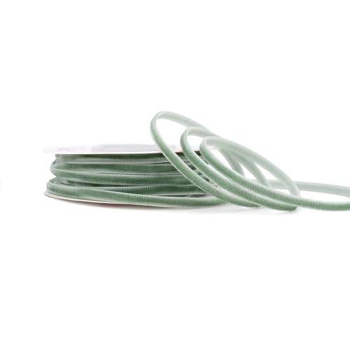 Samtband 3mm x 10m Rolle - FARBAUSWAHL in 3/6/10/16/22/25/50mm - farbecht & waschbar - Schleifenband zum Nähen - Geschenkband zum Verpacken Dekorieren Basteln - Eukalyptus Samtband 3mm x 10m Rolle - FARBAUSWAHL in 3/6/10/16/22/25/50mm - farbecht & waschbar - Schleifenband zum Nähen - Geschenkband zum Verpacken Dekorieren Basteln - Eukalyptus von Creativery