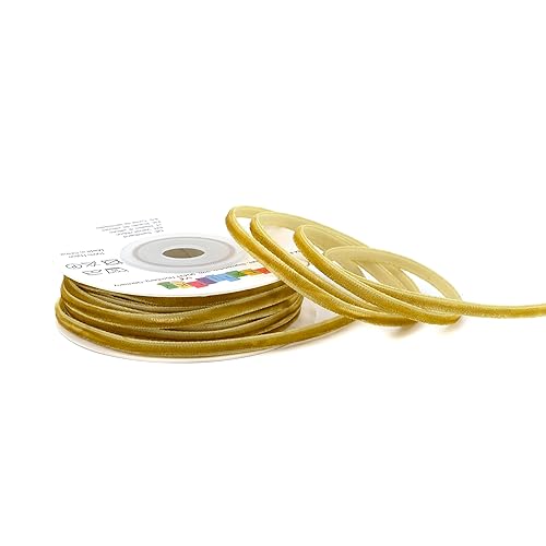 Creativery Samtband 3mm x 10m Rolle - Farbauswahl in 3/6/10/16/22/25/50mm - farbecht & waschbar - Schleifenband zum Nähen - Geschenkband zum Verpacken Dekorieren Basteln - Gold 687 Creativery Samtband 3mm x 10m Rolle - Farbauswahl in 3/6/10/16/22/25/50mm - farbecht & waschbar - Schleifenband zum Nähen - Geschenkband zum Verpacken Dekorieren Basteln - Gold 687 von Creativery