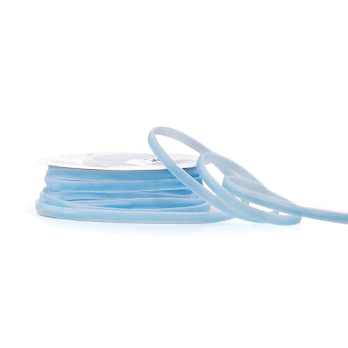 Samtband 3mm x 10m Rolle - FARBAUSWAHL in 3/6/10/16/22/25/50mm - farbecht & waschbar - Schleifenband zum Nähen - Geschenkband zum Verpacken Dekorieren Basteln - Hellblau Samtband 3mm x 10m Rolle - FARBAUSWAHL in 3/6/10/16/22/25/50mm - farbecht & waschbar - Schleifenband zum Nähen - Geschenkband zum Verpacken Dekorieren Basteln - Hellblau von Creativery