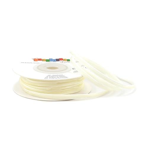 Creativery Samtband 3mm x 10m Rolle - Farbauswahl in 3/6/10/16/22/25/50mm - farbecht & waschbar - Schleifenband zum Nähen - Geschenkband zum Verpacken Dekorieren Basteln - Ivory/Elfenbein 810 Creativery Samtband 3mm x 10m Rolle - Farbauswahl in 3/6/10/16/22/25/50mm - farbecht & waschbar - Schleifenband zum Nähen - Geschenkband zum Verpacken Dekorieren Basteln - Ivory/Elfenbein 810 von Creativery