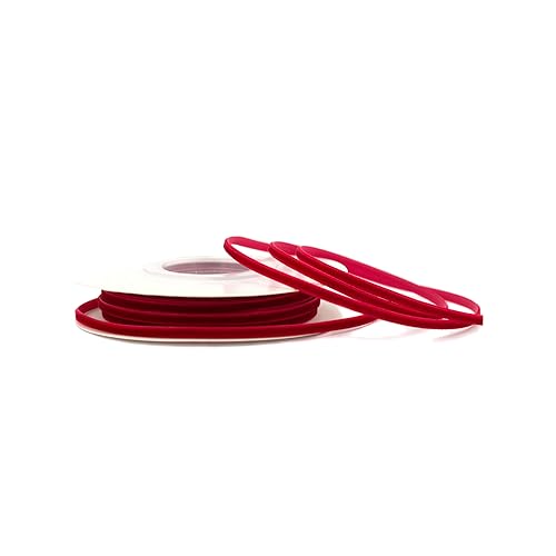 Creativery Samtband 3mm x 10m Rolle - Farbauswahl in 3/6/10/16/22/25/50mm - farbecht & waschbar - Schleifenband zum Nähen - Geschenkband zum Verpacken Dekorieren Basteln - Rot 250 Creativery Samtband 3mm x 10m Rolle - Farbauswahl in 3/6/10/16/22/25/50mm - farbecht & waschbar - Schleifenband zum Nähen - Geschenkband zum Verpacken Dekorieren Basteln - Rot 250 von Creativery