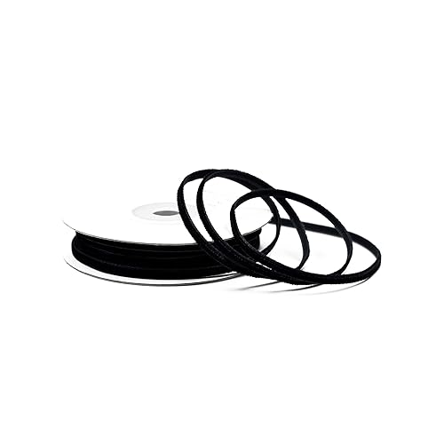 Creativery Samtband 3mm x 10m Rolle - Farbauswahl in 3/6/10/16/22/25/50mm - farbecht & waschbar - Schleifenband zum Nähen - Geschenkband zum Verpacken Dekorieren Basteln - Schwarz 030 Creativery Samtband 3mm x 10m Rolle - Farbauswahl in 3/6/10/16/22/25/50mm - farbecht & waschbar - Schleifenband zum Nähen - Geschenkband zum Verpacken Dekorieren Basteln - Schwarz 030 von Creativery