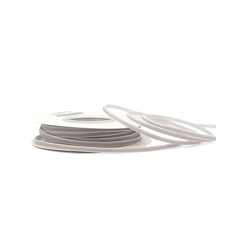 Creativery Samtband 3mm x 10m Rolle - Farbauswahl in 3/6/10/16/22/25/50mm - farbecht & waschbar - Schleifenband zum Nähen - Geschenkband zum Verpacken Dekorieren Basteln - Silber Grau 012H von Creativery