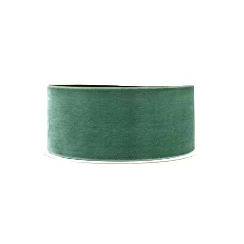 Samtband 50mm x 5m Rolle - FARBAUSWAHL in 3/6/10/25/50mm - farbecht & waschbar - Schleifenband zum Nähen - Geschenkband zum Verpacken Dekorieren Basteln - Eukalyptus Samtband 50mm x 5m Rolle - FARBAUSWAHL in 3/6/10/25/50mm - farbecht & waschbar - Schleifenband zum Nähen - Geschenkband zum Verpacken Dekorieren Basteln - Eukalyptus von Creativery