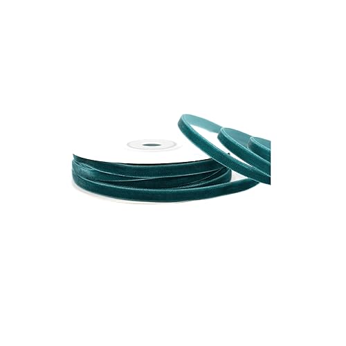 Creativery Samtband 6mm x 10m Rolle - Farbauswahl in 3/6/10/16/22/25/50mm - farbecht & waschbar - Schleifenband für Hochzeit - Geschenkband zum Verpacken Dekorieren Basteln - Petrol 347 Creativery Samtband 6mm x 10m Rolle - Farbauswahl in 3/6/10/16/22/25/50mm - farbecht & waschbar - Schleifenband für Hochzeit - Geschenkband zum Verpacken Dekorieren Basteln - Petrol 347 von Creativery
