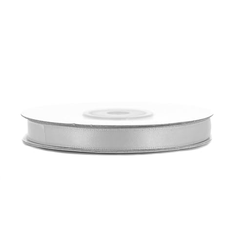 Doppelseitiges Satinband 10mm x 20m Rolle - FARBAUSWAHL in 6/10/25/38mm - farbecht & waschbar - Schleifenband für Hochzeit - Geschenkband zum Verpacken Dekorieren Basteln - Silber/Grau 012H Doppelseitiges Satinband 10mm x 20m Rolle - FARBAUSWAHL in 6/10/25/38mm - farbecht & waschbar - Schleifenband für Hochzeit - Geschenkband zum Verpacken Dekorieren Basteln - Silber/Grau 012H von Creativery