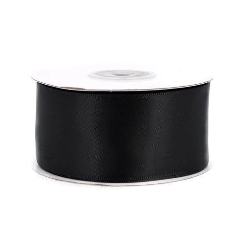 Doppelseitiges Satinband 38mm x 20m Rolle - FARBAUSWAHL in 6/10/25/38mm - farbecht & waschbar - Schleifenband für Hochzeit - Geschenkband zum Verpacken Dekorieren Basteln - Schwarz 030 Doppelseitiges Satinband 38mm x 20m Rolle - FARBAUSWAHL in 6/10/25/38mm - farbecht & waschbar - Schleifenband für Hochzeit - Geschenkband zum Verpacken Dekorieren Basteln - Schwarz 030 von Creativery