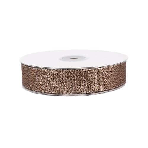 Lurexband 25mm x 32m Rolle - Netzband mit Glitzer Effekt - Dekoband zum Basteln & Dekorieren - Schleifenband für Hochzeit Weihnachten Geburtstag - Geschenkband Weihnachtsband Braun Silber Lurexband 25mm x 32m Rolle - Netzband mit Glitzer Effekt - Dekoband zum Basteln & Dekorieren - Schleifenband für Hochzeit Weihnachten Geburtstag - Geschenkband Weihnachtsband Braun Silber von Creativery