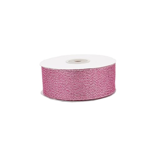 Lurexband 38mm x 32m Rolle - Netzband mit Glitzer Effekt - Dekoband zum Basteln & Dekorieren - Schleifenband für Hochzeit Weihnachten Geburtstag - Geschenkband Weihnachtsband Pink Silber Lurexband 38mm x 32m Rolle - Netzband mit Glitzer Effekt - Dekoband zum Basteln & Dekorieren - Schleifenband für Hochzeit Weihnachten Geburtstag - Geschenkband Weihnachtsband Pink Silber von Creativery