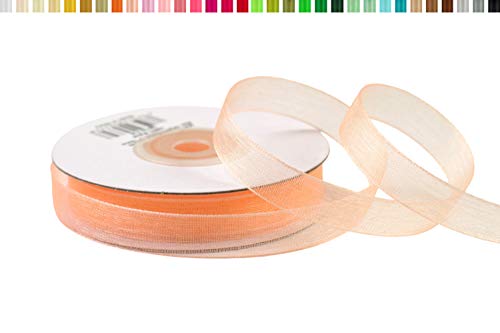 Organzaband 12mm x 25m Apricot Organzaband 12mm x 25m Apricot von Creativery