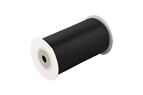 Satinband 100mm x 10m Rolle - FARBAUSWAHL in 3/6/12/25/38/50/75/100mm - farbecht & waschbar - Schleifenband für Hochzeit - Geschenkband zum Verpacken Dekorieren Basteln - Schwarz 030 von Creativery