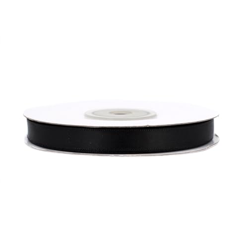 Satinband 10mm x 20m Doppelseitig Schwarz von Creativery