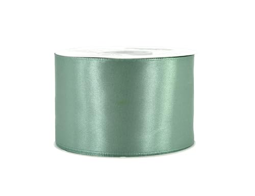 Satinband 50mm x 25m Rolle - FARBAUSWAHL in 3/6/12/18/25/38/50/75/100mm - farbecht & waschbar - Schleifenband für Hochzeit - Geschenkband zum Verpacken Dekorieren Basteln - Eukalyptus 509 Satinband 50mm x 25m Rolle - FARBAUSWAHL in 3/6/12/18/25/38/50/75/100mm - farbecht & waschbar - Schleifenband für Hochzeit - Geschenkband zum Verpacken Dekorieren Basteln - Eukalyptus 509 von Creativery