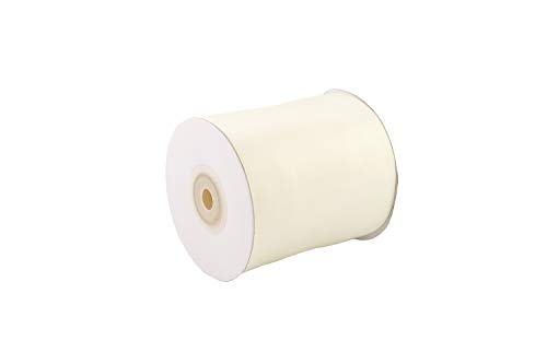 Satinband 75mm x 20m Rolle - FARBAUSWAHL in 3/6/12/25/38/50/75/100mm - farbecht & waschbar - Schleifenband für Hochzeit - Geschenkband zum Verpacken Dekorieren Basteln - Ivory/Elfenbein 810 von Creativery