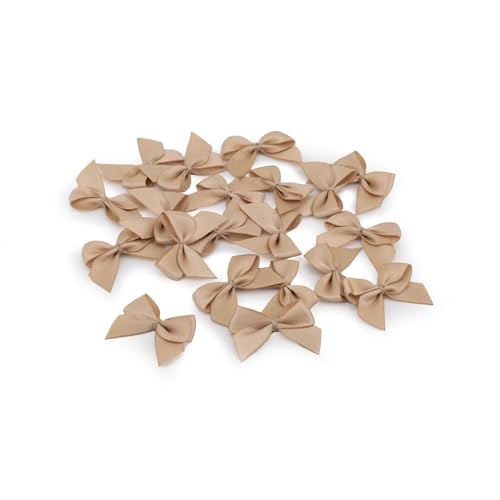 Satinschleifen 25x30mm 20 Stück - FARBAUSWAHL - farbecht & waschbar - Kleine Schleifen zum Nähen - Fertige Geschenkschleifen zum Dekorieren Basteln Kleben Sand Beige Satinschleifen 25x30mm 20 Stück - FARBAUSWAHL - farbecht & waschbar - Kleine Schleifen zum Nähen - Fertige Geschenkschleifen zum Dekorieren Basteln Kleben Sand Beige von Creativery