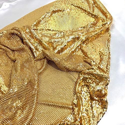 Creativesugar Bastelmaterial, Metall, Pailletten, Netzstoff, zuschneidbar, für Kleidung, Taschen, Partys, Schuhe, Dekorationen (goldene Pailletten) von Creativesugar