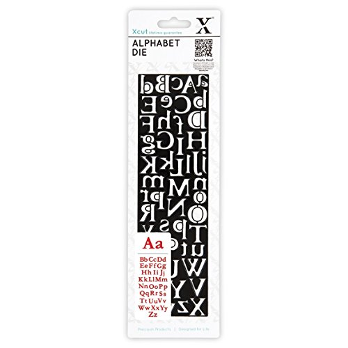 Creativity Essentials docrafts XCUT Centurion Alphabet Dies - Black (Pack of 26),29.24 x 8.25 x 0.13 cm von Docrafts