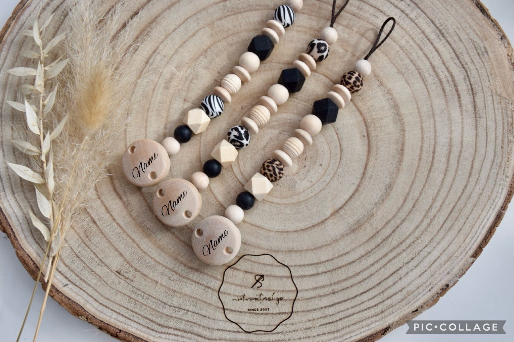 Schnullerkette Mit Tiermuster Personalisiert Schnullerkette Mit Tiermuster Personalisiert von Creativsistershop