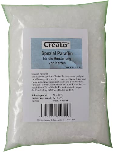 Creato Z4001 - Wachsgranulat Paraffin 1000 Gramm, Kerzenwachs, Paraffinwachs. von Creato