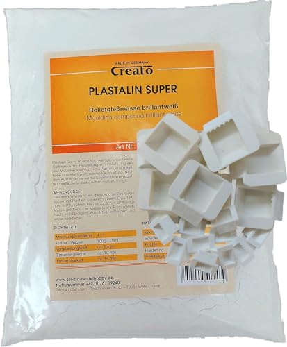 Creato Z1241 - Plastalin 5 kg, 4:1, TOP porzellanähnliche Reliefgiessmasse, Abformgenau, Weiss, Figurengiessmasse. Gießpulver. + Gratis 20 Eingießaufhänger Creato Z1241 - Plastalin 5 kg, 4:1, TOP porzellanähnliche Reliefgiessmasse, Abformgenau, Weiss, Figurengiessmasse. Gießpulver. + Gratis 20 Eingießaufhänger von Creato