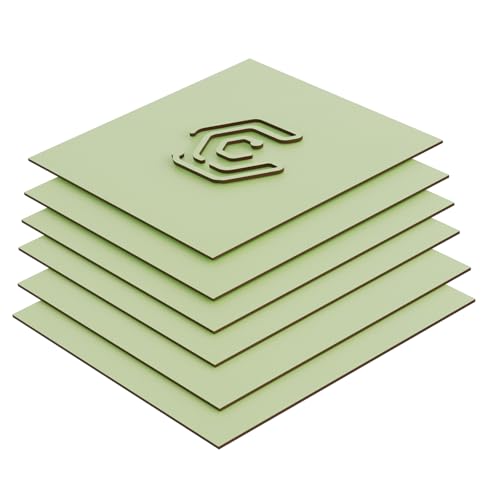 Creatorally MDF Platten 3mm, Bunte Bretter 30x30 cm, Dünne Holzplatten 6 Stück, Unbehandeltes Holz für Lasergravur, CNC-Schneiden DIY-Modell Schiff Modellierung (Grün) Creatorally MDF Platten 3mm, Bunte Bretter 30x30 cm, Dünne Holzplatten 6 Stück, Unbehandeltes Holz für Lasergravur, CNC-Schneiden DIY-Modell Schiff Modellierung (Grün) von Creatorally