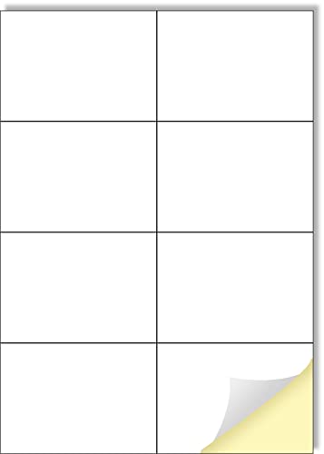 8 Aufkleber pro Bogen, 25 A4 Bögen, Art & Craft bedruckbare weiße Aufkleber Papier Etiketten für Laserdrucker/Tintenstrahldrucker Made in Europe - Aufklebergröße 105 x 74 mm 8 Aufkleber pro Bogen, 25 A4 Bögen, Art & Craft bedruckbare weiße Aufkleber Papier Etiketten für Laserdrucker/Tintenstrahldrucker Made in Europe - Aufklebergröße 105 x 74 mm von Creavvee