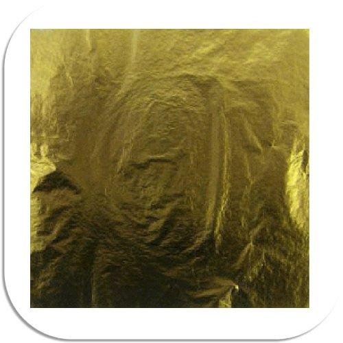 Blattgold Schlagmetall Imitat 25 Blatt Heft 14x14cm Gold Creavvee artmaxx von Creavvee