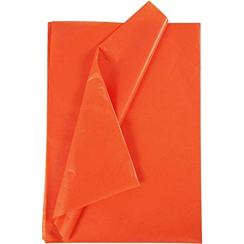 Creavvee® Decoupage Seidenpapier 50x70 cm, Orange 25 Bögen von Creavvee