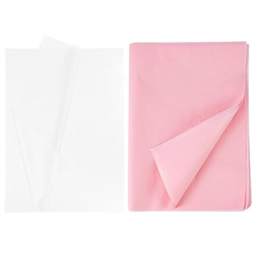 Creavvee 30 Blatt Seidenpapier weiß 50 x 70 cm & Decoupage Seidenpapier 50x70 cm, Rosa 30 Bögen Creavvee 30 Blatt Seidenpapier weiß 50 x 70 cm & Decoupage Seidenpapier 50x70 cm, Rosa 30 Bögen von Creavvee