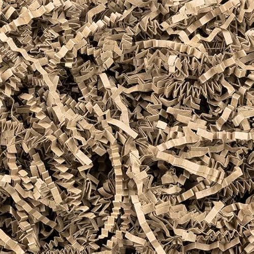Creavvee Braunes geschreddertes Papier für Geschenkverpackungen - Dekorations- & Schutzmaterial für Körbe, Basteln und mehr, 101 g von Creavvee